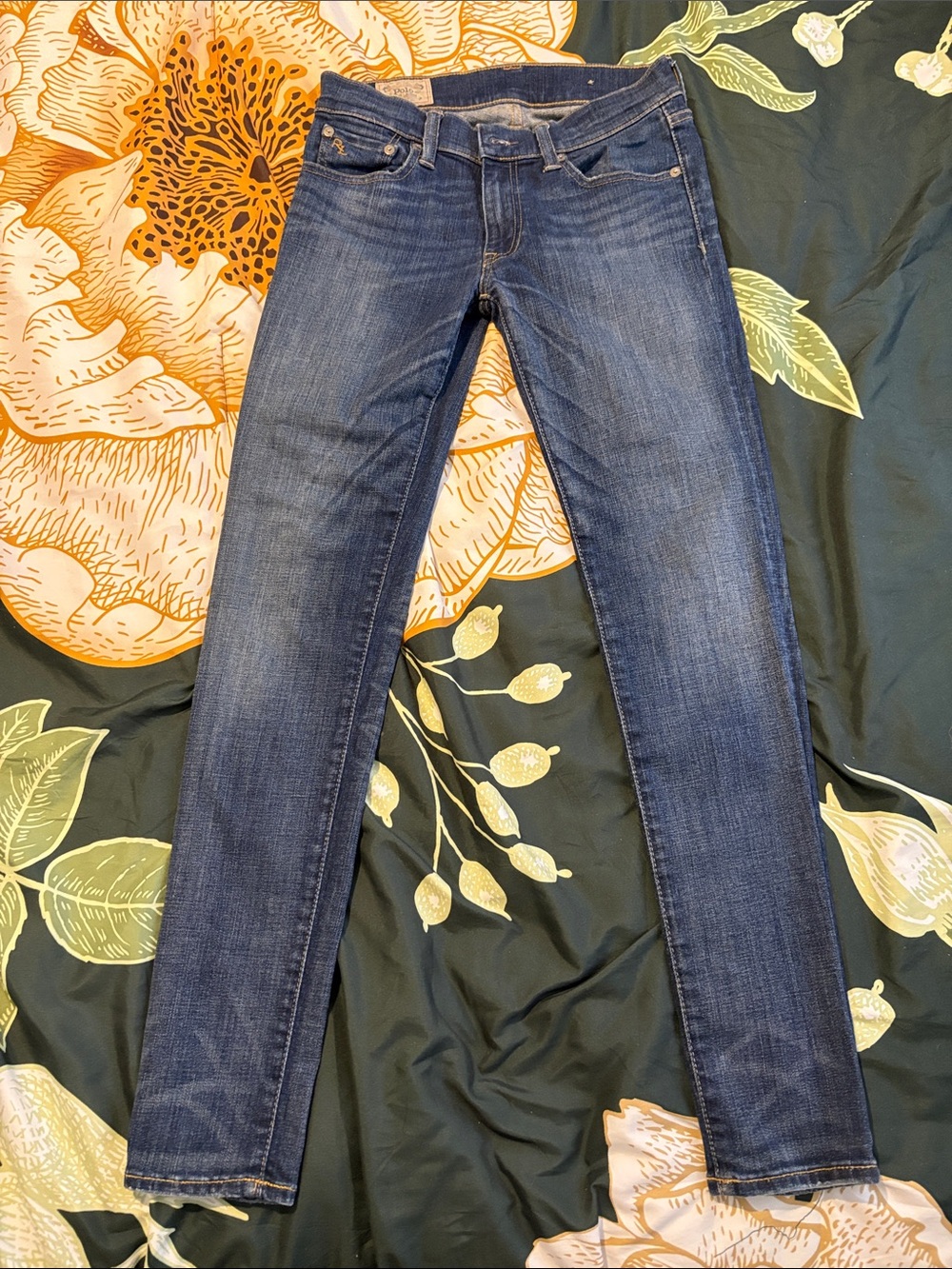 Ralph Lauren Women's Skinny Jeans in Dark Blue Wash #1286